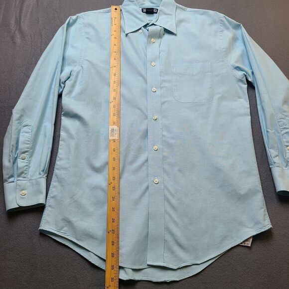 Lands' End Mens Shirt Medium Green Casual Office Career Work Regular Fit - Picture 5 of 10